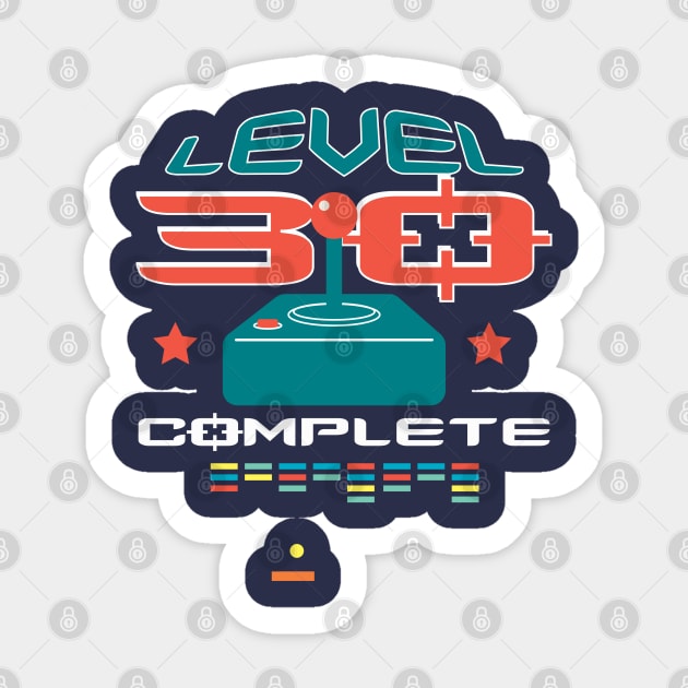 Level 30 Complete Gamer Birthday Gift Ideas Sticker by Cartba